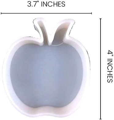 עובש סיליקון של מורה תפוח | גודל 3.7 רוחב x 4 ארוך x .8 עמוק | עיצוב תפוחים מורה קטן עבור טריות, סבון, שרף,